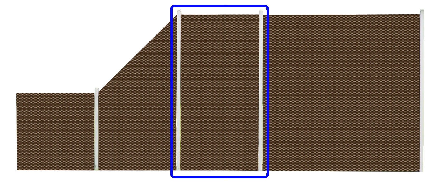 Płot Panelowy Dwustronny 180x180cm Technorattan – kolor brąz jasny + ciemny